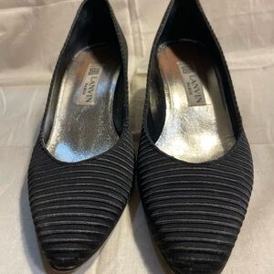 Lanvin Textured Black Heels